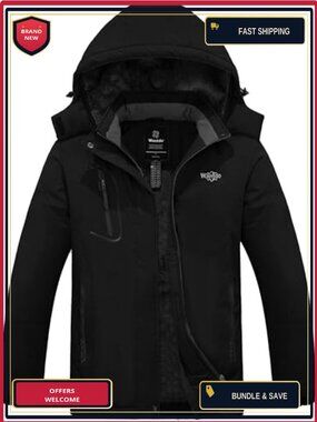 Women's Waterproof Insulated Ski Trekking Jacket Hardshell Windproof Winter